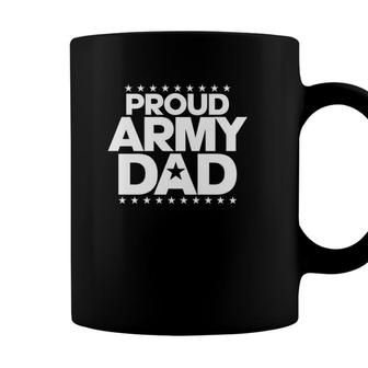 Proud Army Dad With Star Shield For Fathers Of Soldiers Coffee Mug - Seseable
