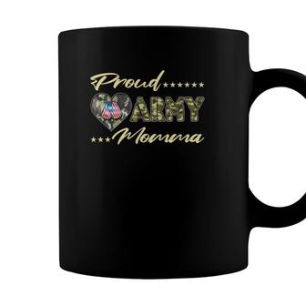 Proud Army Momma - Us Flag Dog Tags Military Mom Family Gift Coffee Mug - Seseable