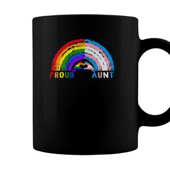 Proud Aunt Lgbt And Transgender Lgbtq Gay Pride Month Coffee Mug - Seseable
