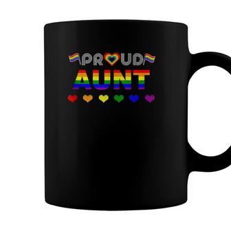 Proud Aunt Rainbow Lgbt Gay Pride Month Lgbt Coffee Mug - Seseable