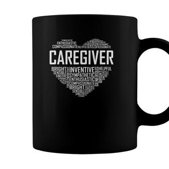 Proud Caregiver Heart Caregiver Nurse Appreciation Coffee Mug - Seseable