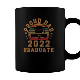 Proud Dad Of A 2022 Graduate Senior 22 Vintage Graduation Coffee Mug - Seseable