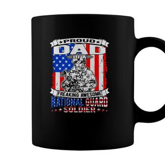 Proud Dad Of A National Guard Soldier Military Father Gift Coffee Mug - Seseable