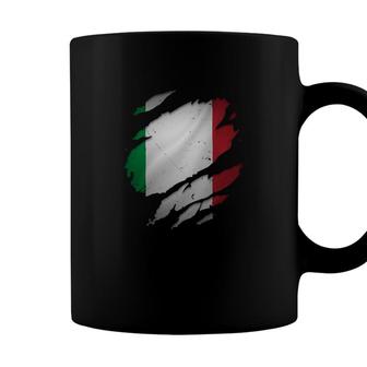 Proud Italian Fashion S Italia Torn Ripped Italy Flag Coffee Mug - Seseable