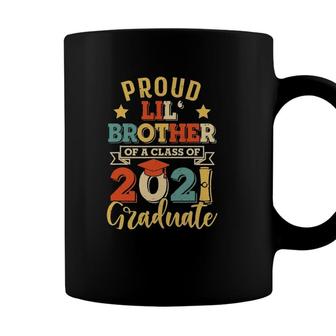 Proud Lil Brother Of A Class Of 2021 Graduate Seniors Coffee Mug - Seseable