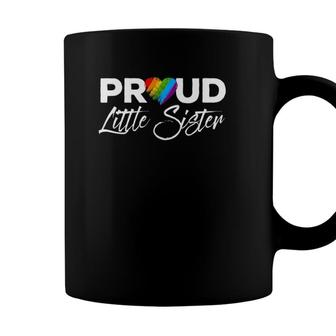 Proud Little Sister Gay Pride Month Lgbtq Coffee Mug - Seseable