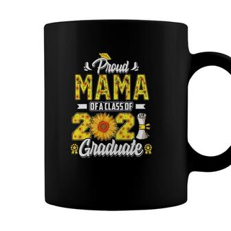 Proud Mama Of A Class Of 2021 Graduate Senior 21 Sunflower Coffee Mug - Seseable