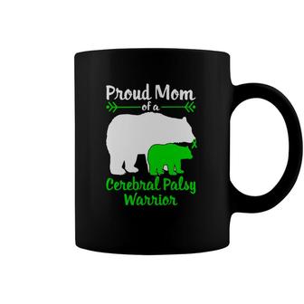 Proud Mom Fight Cerebral Palsy Awareness Bear Coffee Mug - Seseable