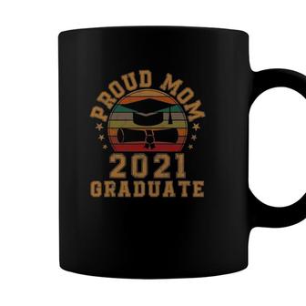 Proud Mom Of A 2021 Graduate Senior 21 Vintage Graduation Coffee Mug - Seseable