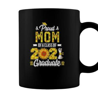 Proud Mom Of A Class Of 2021 Graduate Senior 21 Sunflower Coffee Mug - Seseable