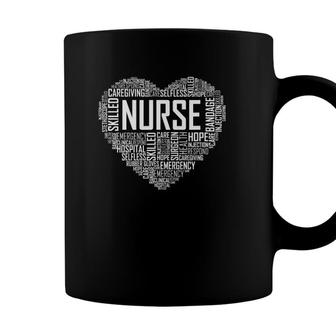 Proud Nurse Heart Love Appreciation Gift Coffee Mug - Seseable
