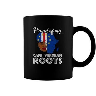 Proud Of My Cape Verdean Roots Girl Apparel Cabo Verde Flag Coffee Mug | Mazezy