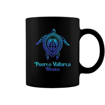 Puerto Vallarta Mexico Souvenirs Tropical Blue Sea Turtle Coffee Mug - Seseable