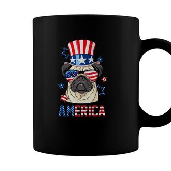 Pug Dog America 4Th Of July Usa Flag Patriotic Coffee Mug