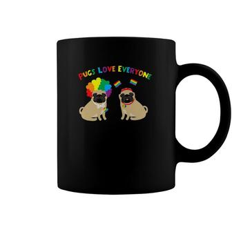 Pugs Love Everyone Gay Pride Tee Coffee Mug | Mazezy