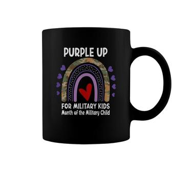 Purple Up For Military Kids Military Child Month Rainbow Coffee Mug - Seseable