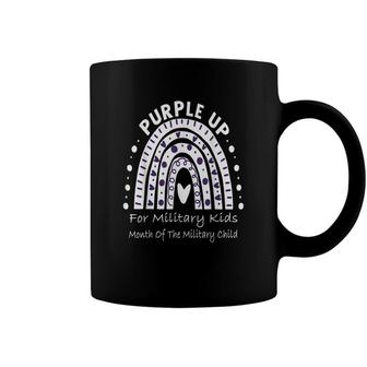 Purple Up For Military Kids Month Military Child Rainbow Coffee Mug - Seseable
