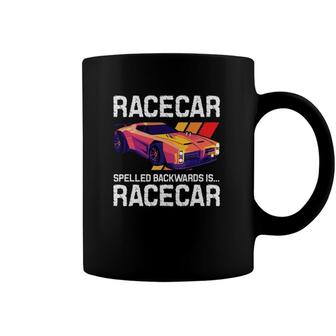 Racecar Spelled Backwards - Car Racer Mechanic Racing Race Coffee Mug | Mazezy