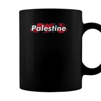 Red Palestine Free Palestine Free Gaza Palestine Flag Arabic Coffee Mug - Seseable