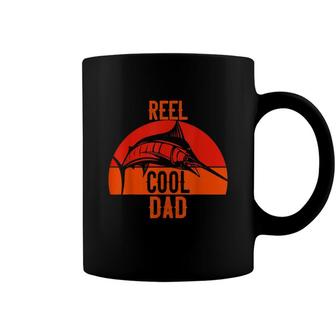 Reel Cool Dad Fishing Swordfish Vintage Fisher Fisherman Coffee Mug - Seseable