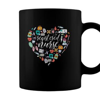 Registered Nurse Heart Great Decor Nurse New 2022 Coffee Mug - Seseable