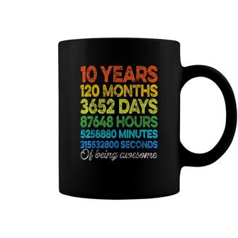 Retro 10Th Birthday 10 Years Of Being Awesome Boys Girls Coffee Mug - Seseable