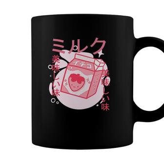 Retro 90S Japanese Kawaii Strawberry Milk Shake Cartoon Coffee Mug - Seseable