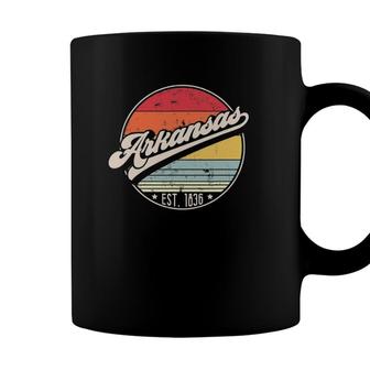 Retro Arkansas Home State Ar Cool 70S Style Sunset Coffee Mug - Seseable