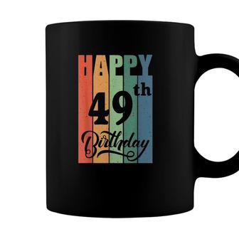 Retro Birthday Gift For 49 Years Old Happy 49Th Birthday Coffee Mug - Seseable