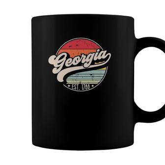 Retro Georgia Home State Ga Cool 70S Style Sunset Coffee Mug - Seseable