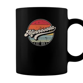 Retro Minnesota Home State Mn Cool 70S Style Sunset Coffee Mug - Seseable