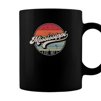 Retro Mississippi Home State Ms 70S Style Sunset Coffee Mug - Seseable