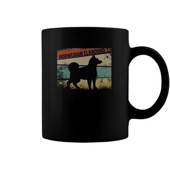 Retro Norwegian Elkhound Dog Breed Norwegian Elkhound Coffee Mug | Mazezy