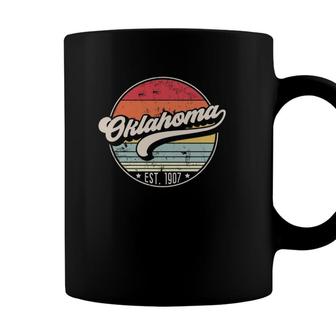Retro Oklahoma Home State Ok Cool 70S Style Sunset Coffee Mug - Seseable