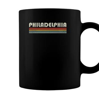 Retro Philly Vintage Stripes Philadelphia Boys Girls Mens Coffee Mug - Seseable