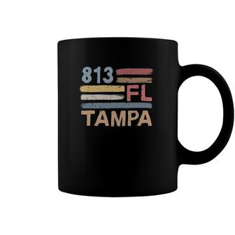 Retro Tampa Area Code 813 Residents State Florida Coffee Mug | Mazezy