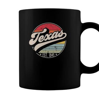 Retro Texas Home State Tx Cool 70S Style Sunset Gift Coffee Mug - Seseable