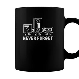 Retro Vintage Never Forget Cassette Tape Raglan Baseball Coffee Mug - Seseable