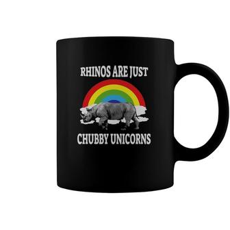 Rhinos Are Just Chubby Unicorns Gifts Coffee Mug | Mazezy