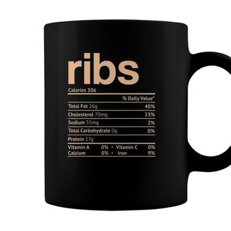 Ribs Nutrition Facts Funny Thanksgiving Christmas Food Coffee Mug - Seseable