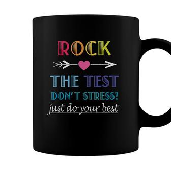 Rock The Test-Funny School Student Teacher Test Day Coffee Mug - Seseable