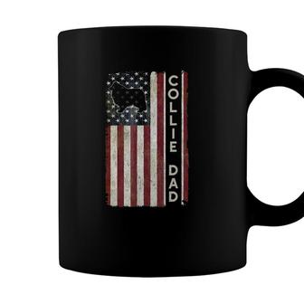 Rough Collie Dad 4Th July American Flag Fathers Day Coffee Mug - Seseable