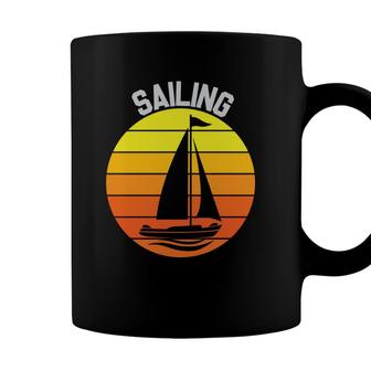 Sailing Vintage Retro Sailboat 70S Style Gift Idea Coffee Mug - Seseable