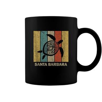 Santa Barbara California Retro 80S Tribal Sea Turtle Coffee Mug - Seseable