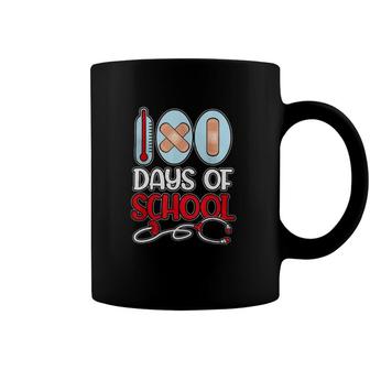 School Nurse 100 Days Of School Love Stethoscope Nurse Life Coffee Mug | Mazezy