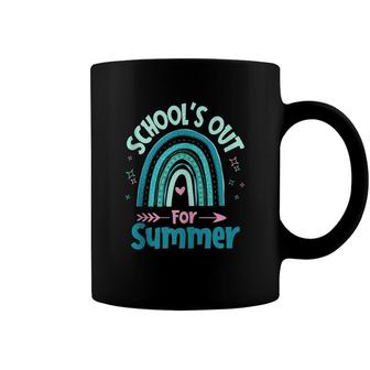 Schools Out For Summer Boho Rainbow Happy Last Day Of School Coffee Mug - Seseable