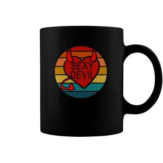 Sexy Devil Costume Vintage Heart Devil Funny Designs Gift Coffee Mug | Mazezy