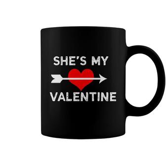 Shes My Valentines Day Heart And Arrow Coffee Mug - Monsterry AU