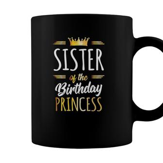 Sister Of The Birthday Princess Girls Birthday Party Coffee Mug - Seseable