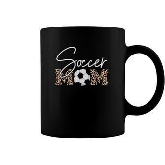 Soccer Mom Leopard Print Ball Coffee Mug | Mazezy